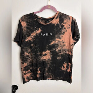 Romwe Tie Dye "PARIS" Tee. Size S #1493